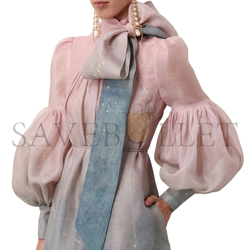 ZIMMERMANN EDEN TIE NECK GOWN 0674DF242